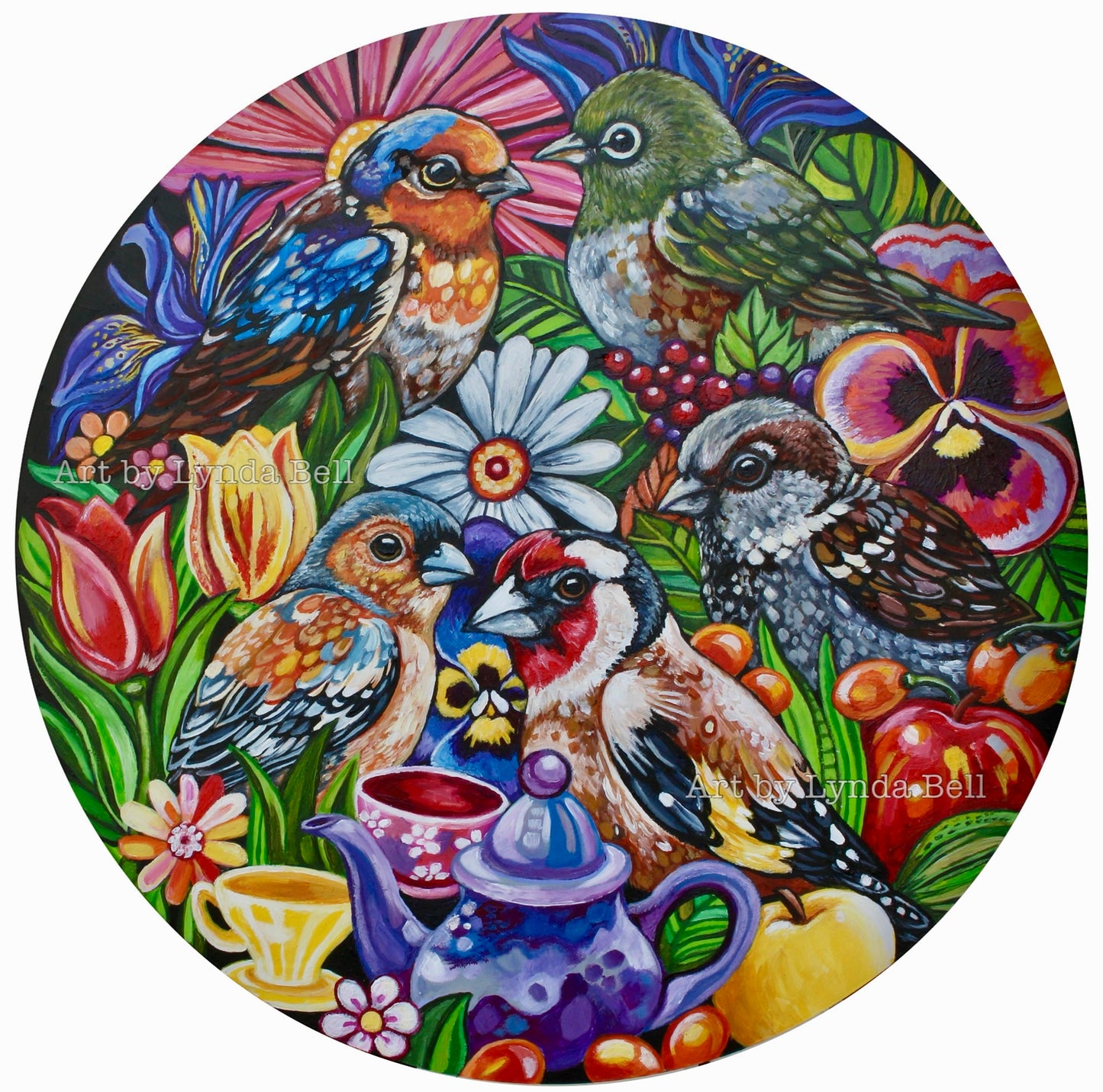 Teatime and Tweetness - original painting