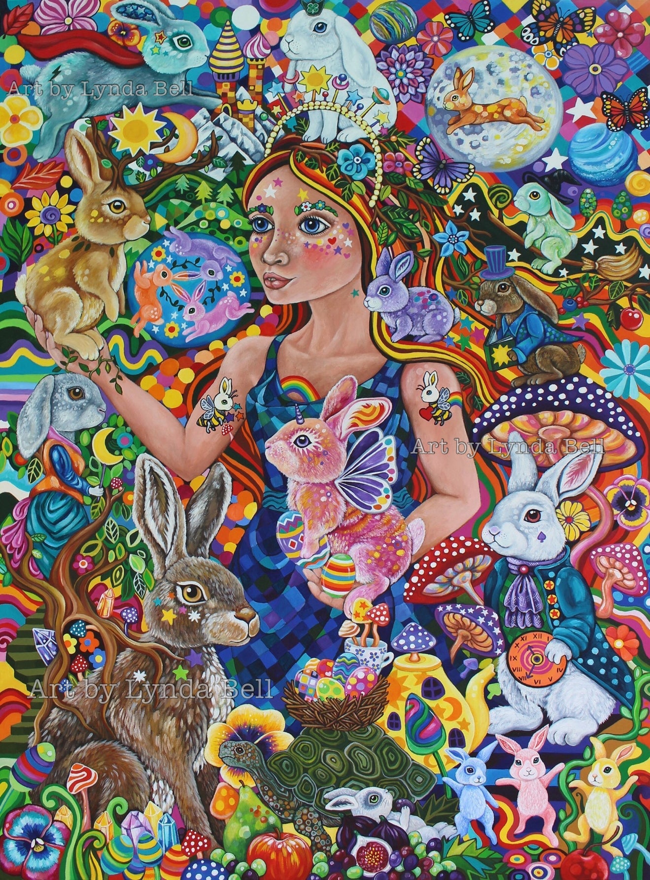 Ostara and the Lore of the Bunnies - Art Print - A5