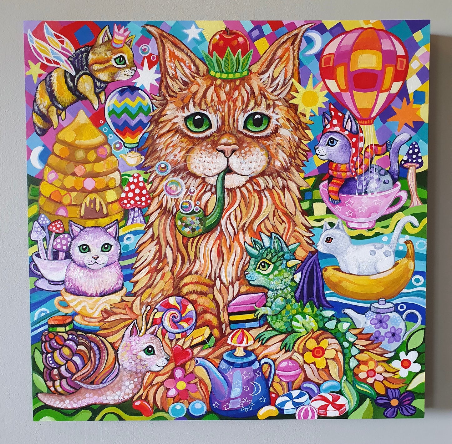 Purry Dreams - original painting