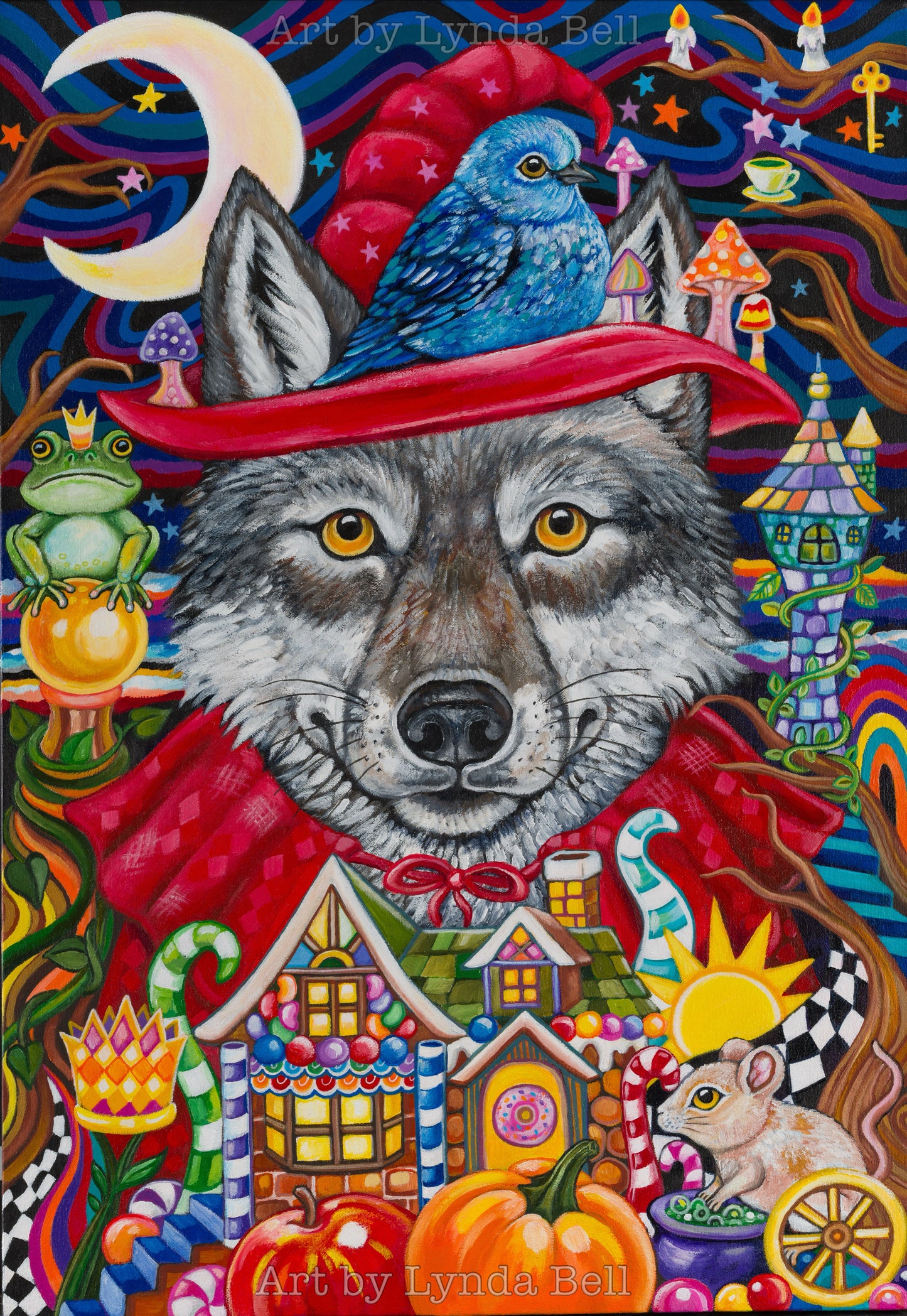 Wickedly Wolfie - original painting