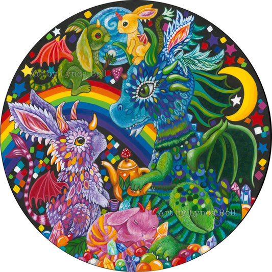 Bunnies in Dragonland - original painting