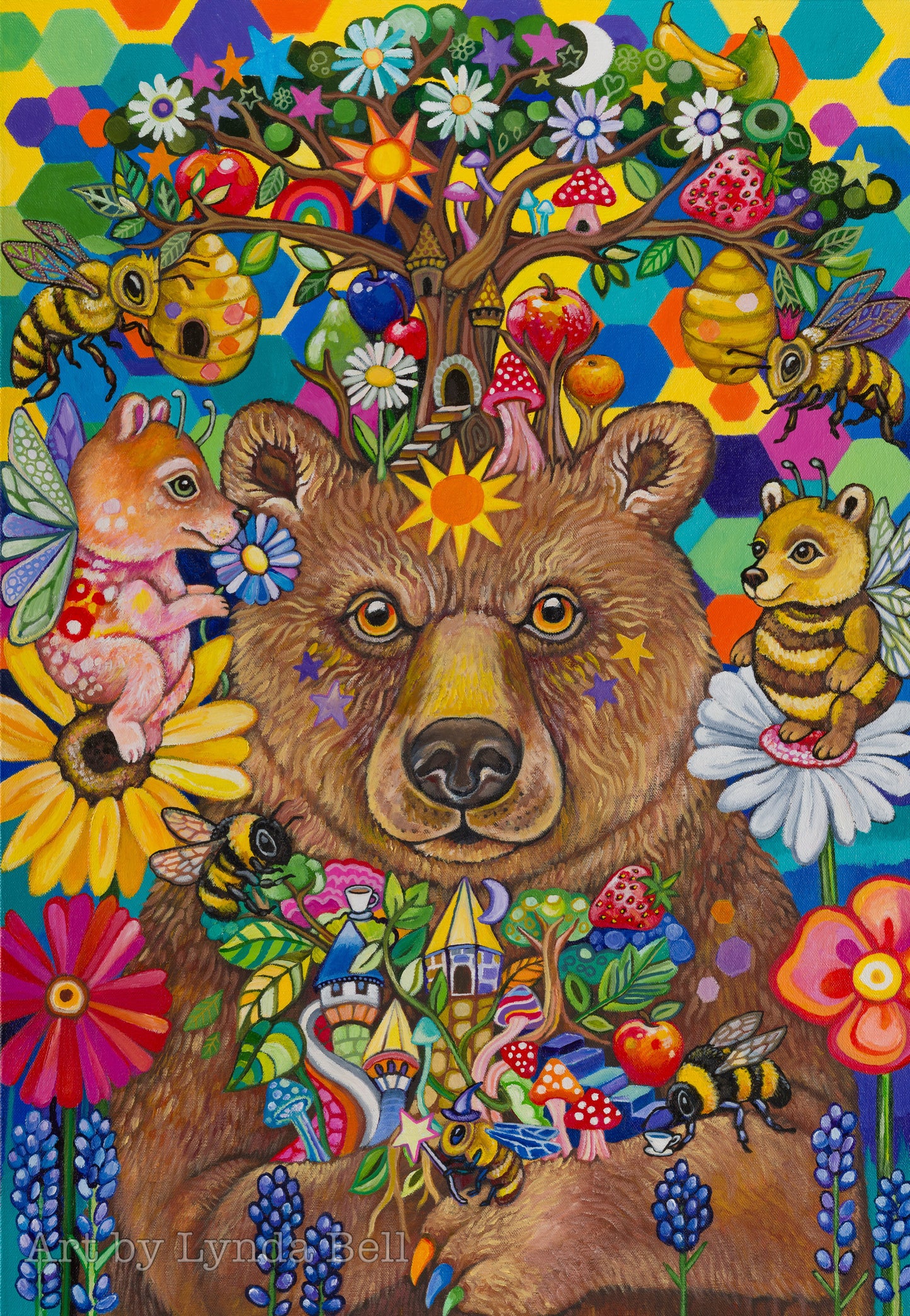 The Bear and the Bees - original painting