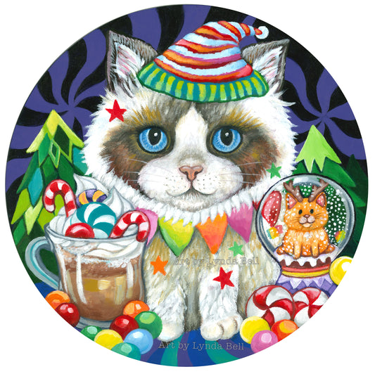 Peppermint Hot Chocolate - original painting