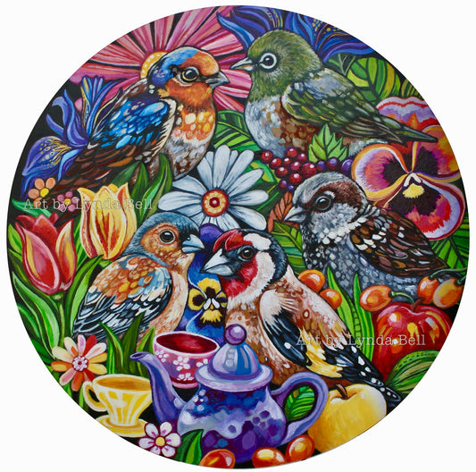 Teatime and Tweetness - original painting