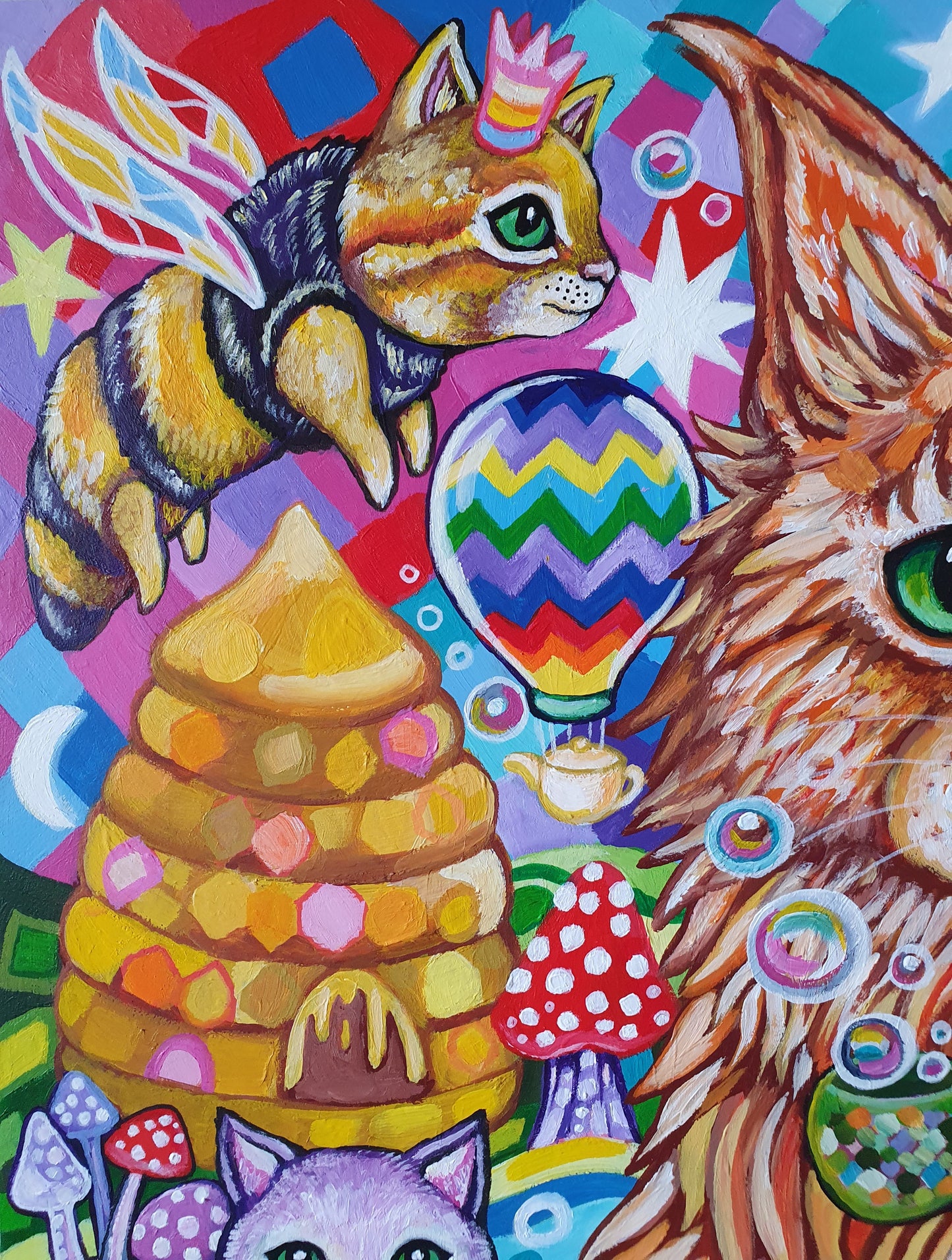 Purry Dreams - original painting