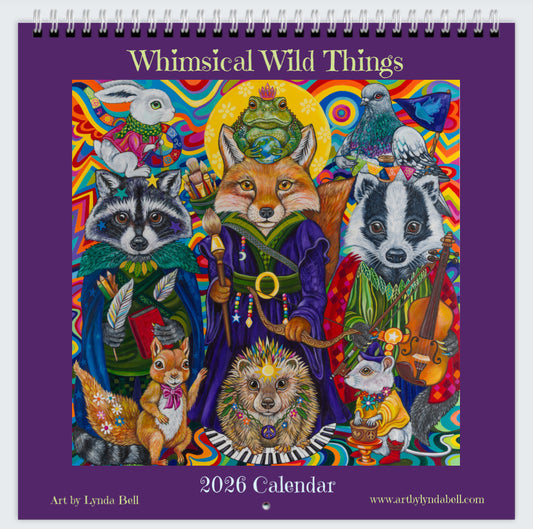 2026 Calendar - large: ‘Whimsical Wild Things (pre-order)
