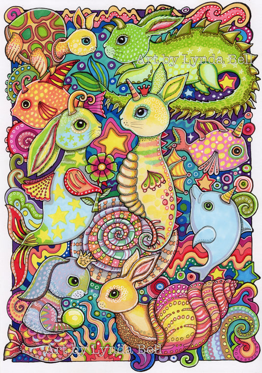 Sea Bunnies- Original Illustration