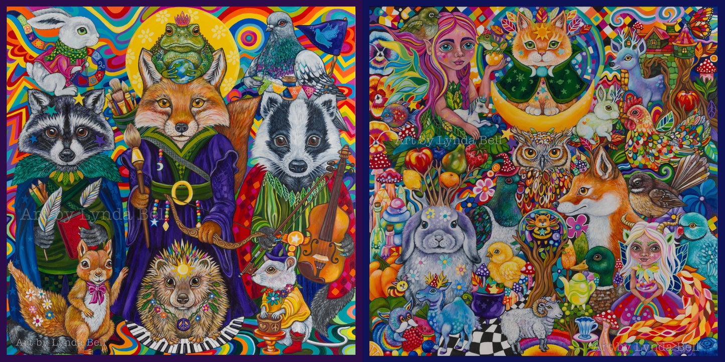 Art Prints on card - large size (2 pack)