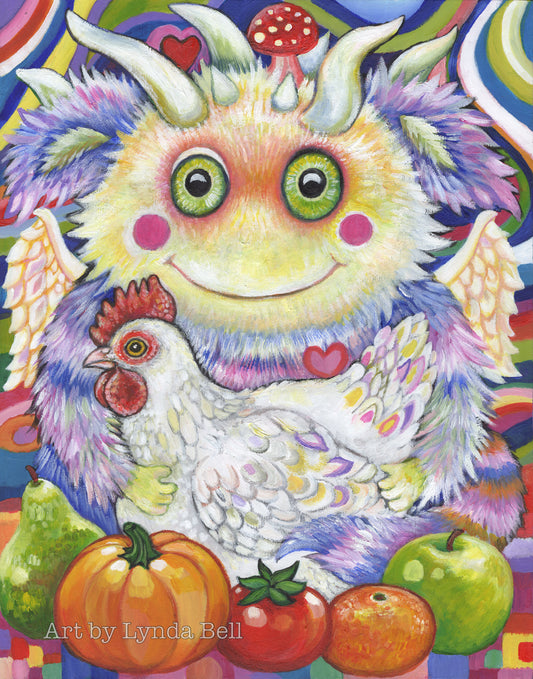 I Love my Chicken - Original Painting