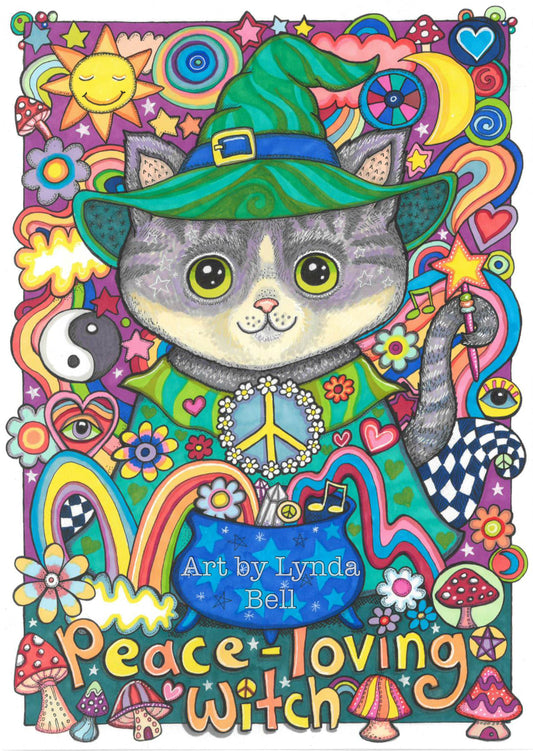 Peace-Loving Witch - original illustration