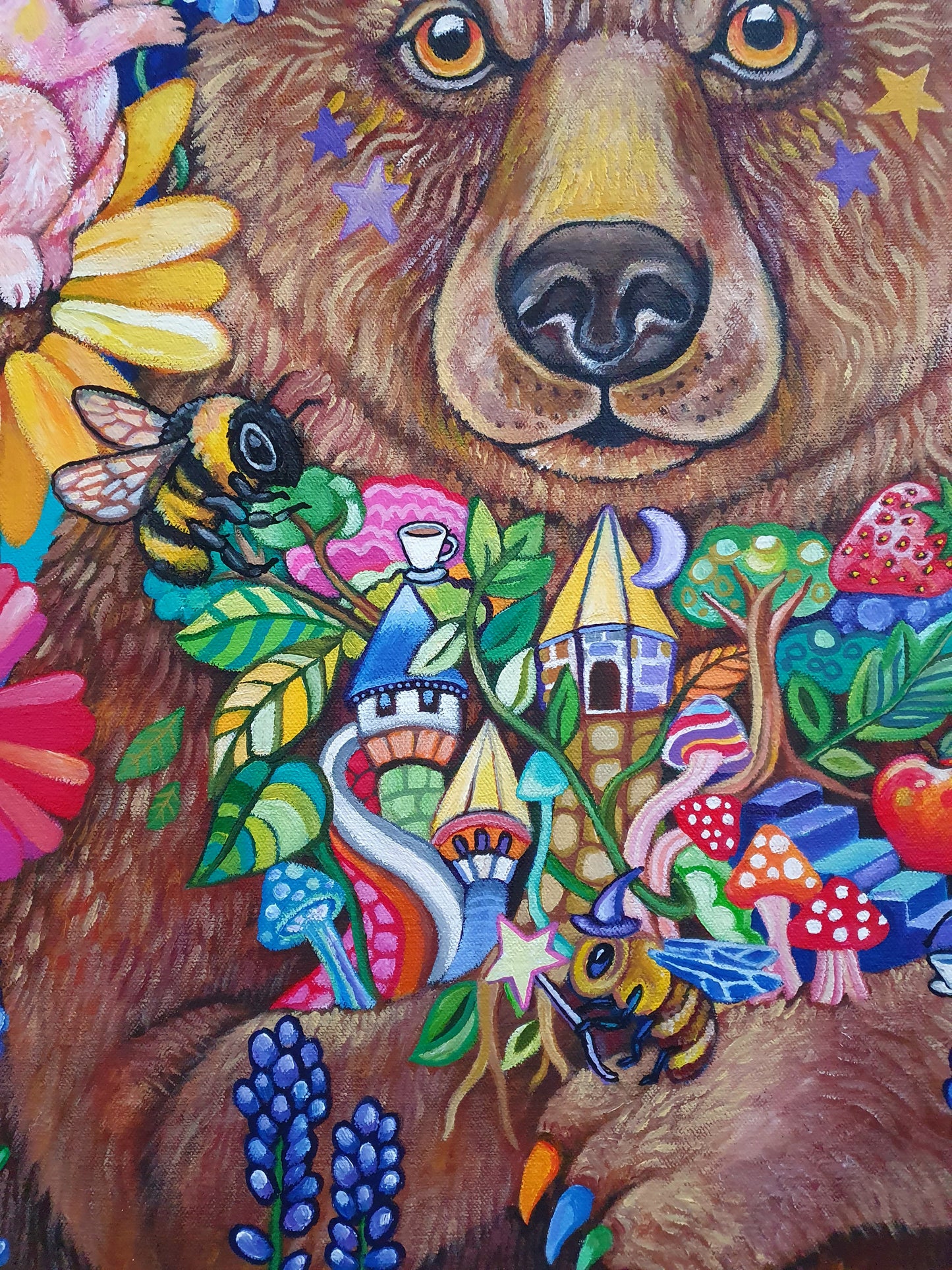 The Bear and the Bees - original painting