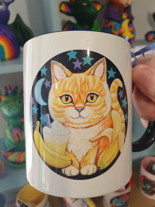 Cafe Cats Mug - Banana Milkshake & Bubble Tea