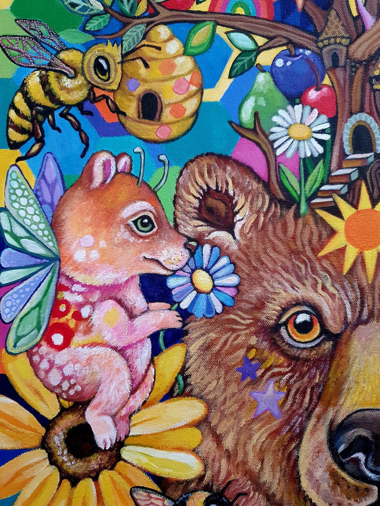The Bear and the Bees - original painting
