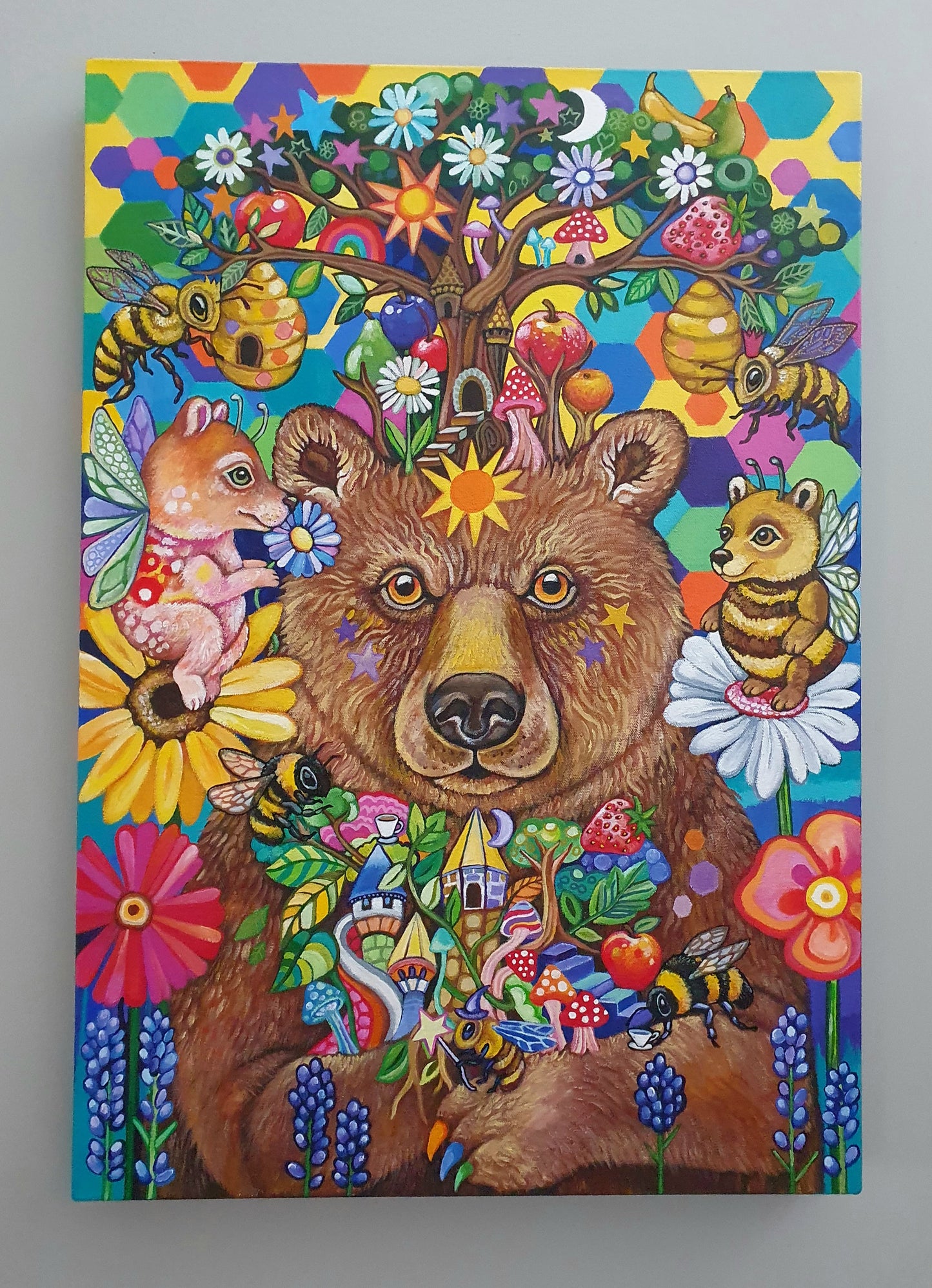 The Bear and the Bees - original painting