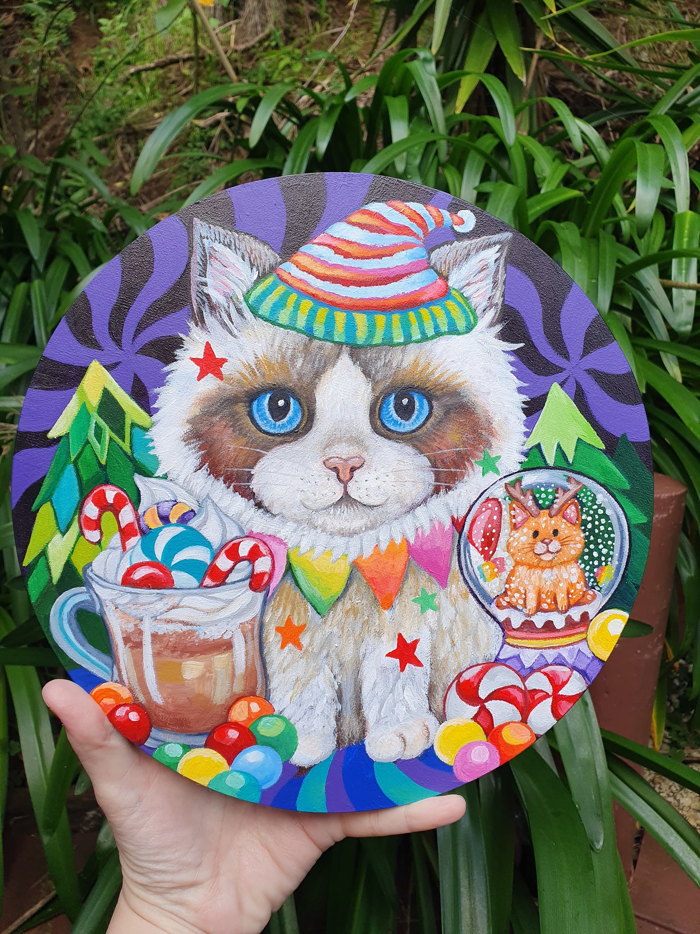 Peppermint Hot Chocolate - original painting